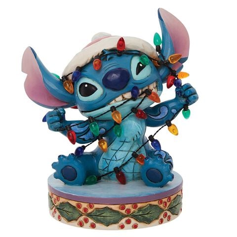 Figurine Disney Tradition - Lilo Et Stitch - Stitch Avec Guirlandes